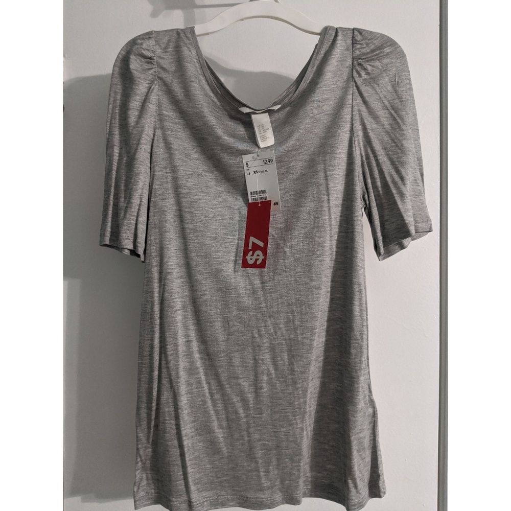 Half Sleeve Top with Semi Puffed Sleeves